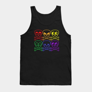 Funny Gay Pride Skull and Crossbones Tank Top